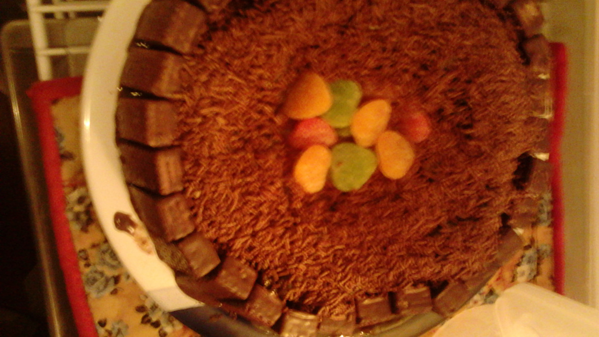 Bolo de chocolate decorado