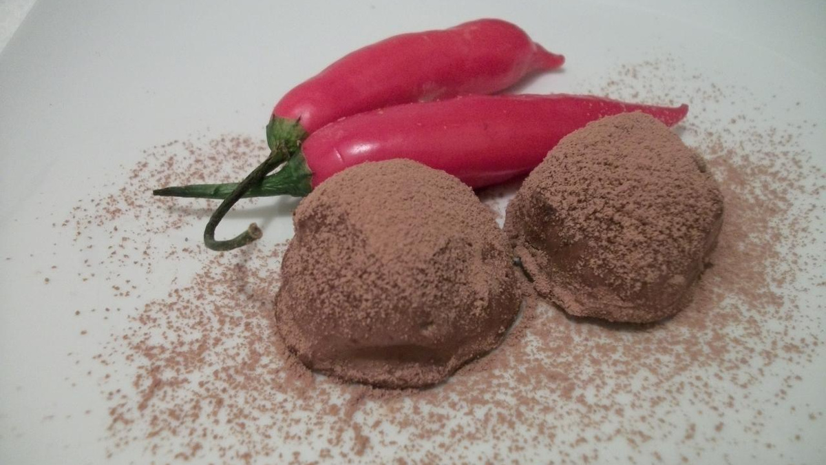 Trufa de chocolate com pimenta