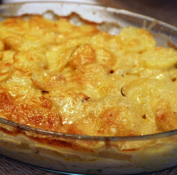 Batata suzy com creme de queijo