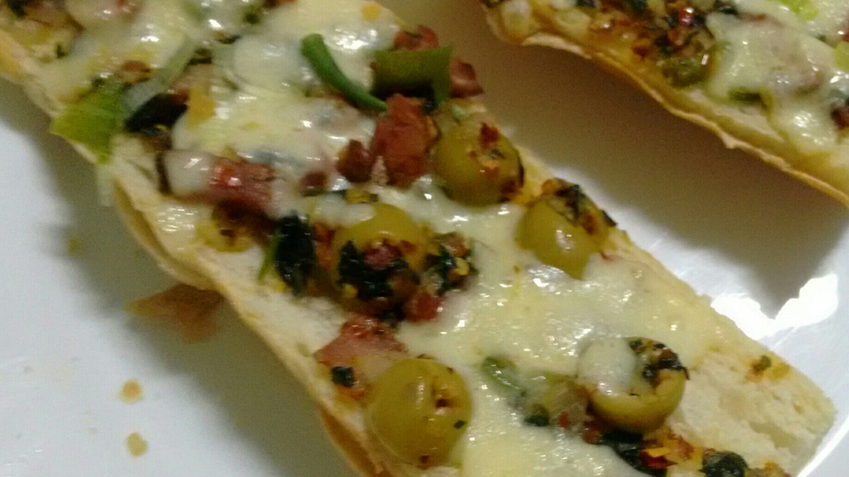 Brusqueta de mini baguete