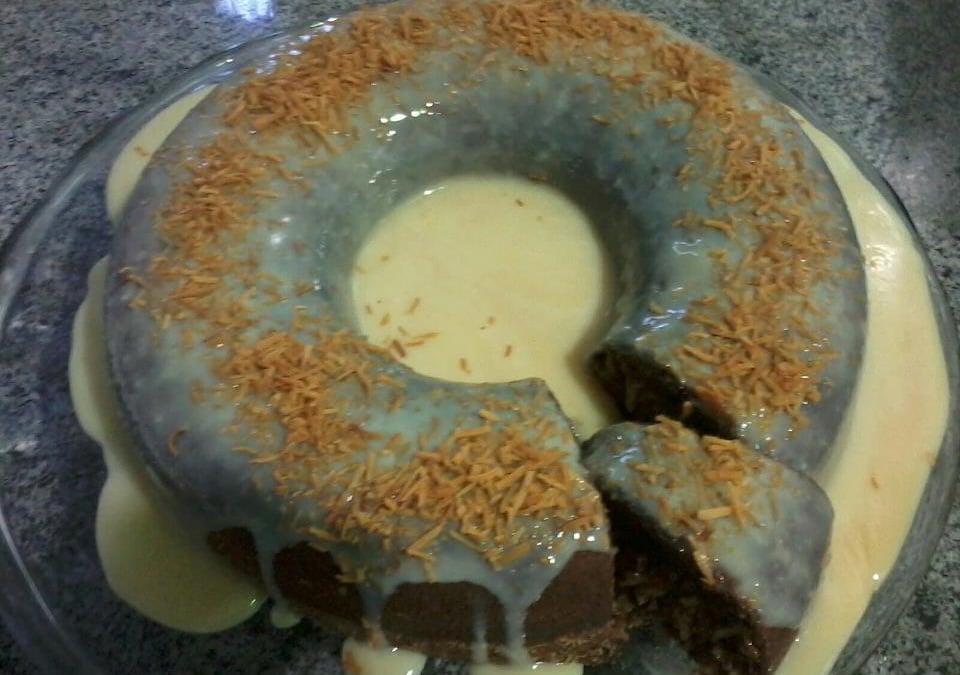Bolo de chocolate de liquidificador