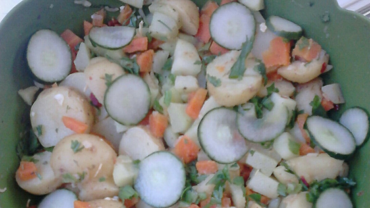 Salada de legumes cozidos