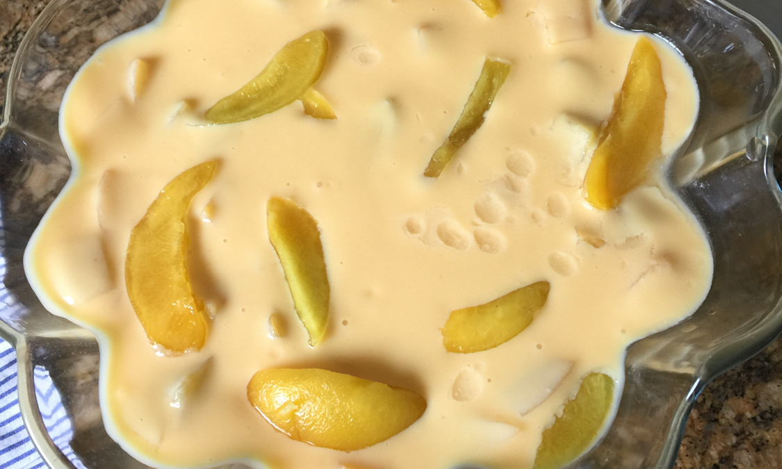 mousse de pessego