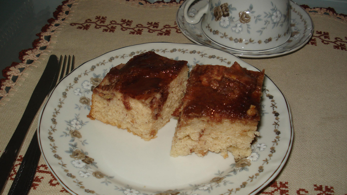 Bolo de banana com chocolate maravilhoso