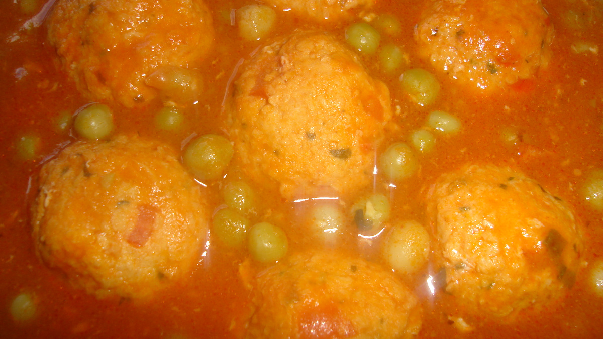 Almôndegas de soja e frango