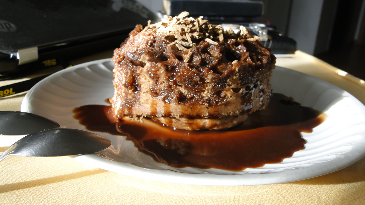 Bolo chocolate de caneca de microondas