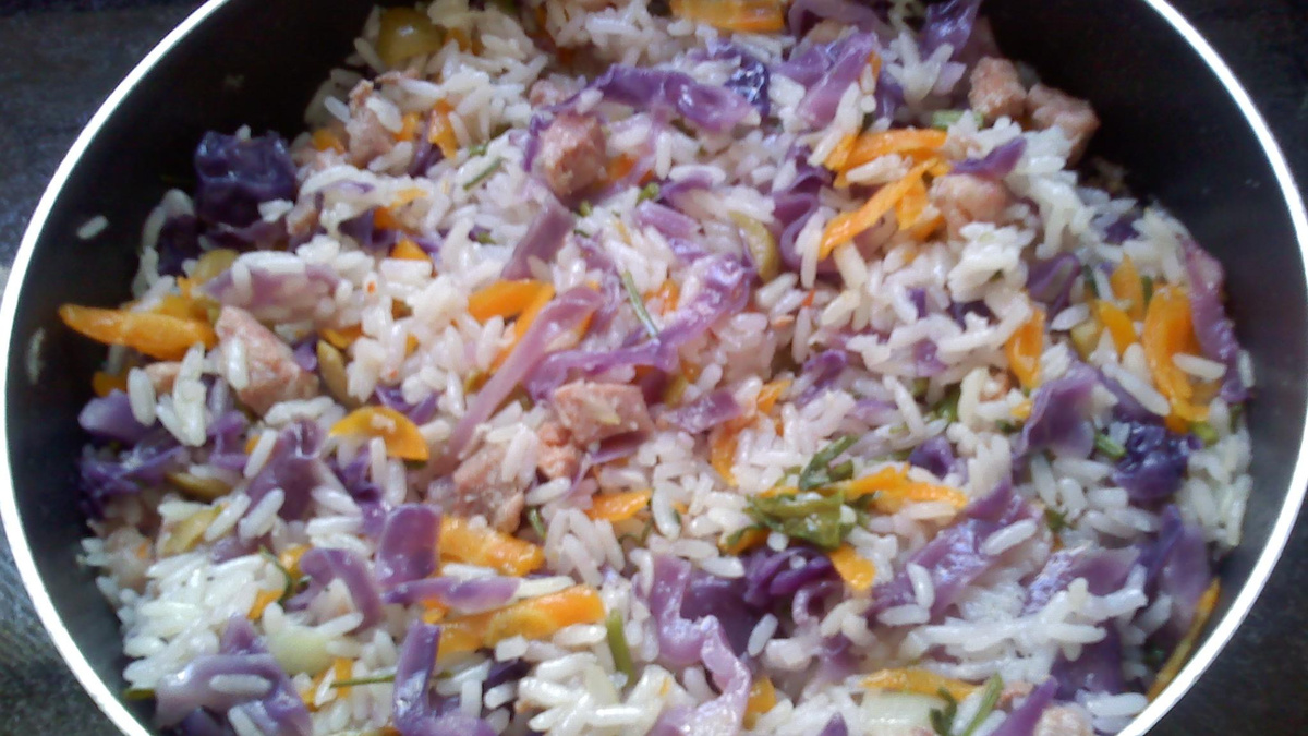 Risoto Doris Day (arroz colorido fácil)