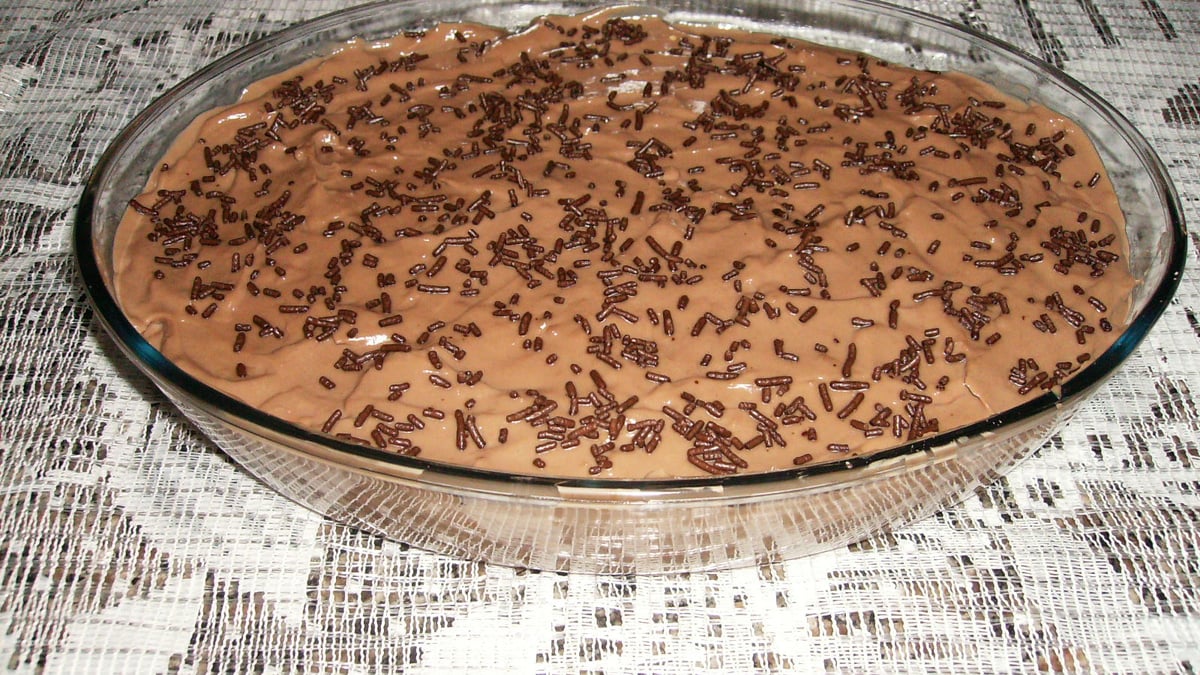 Pavê de biscoito e Nescau
