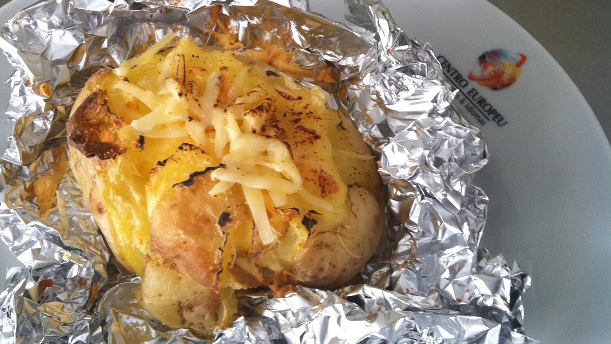 Batata assada com catupiry