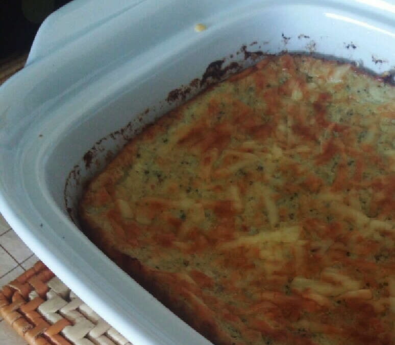 Souflé ecológico de folhas e queijo - muito nutritivo