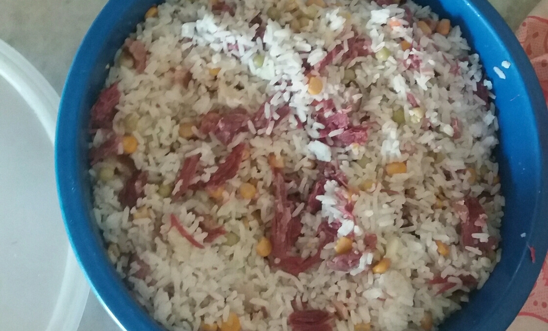 Risoto de carne-seca