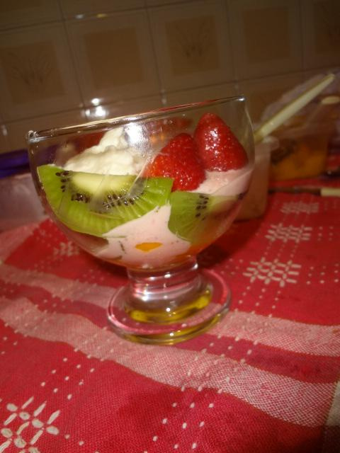 Frozen iogurte de morango