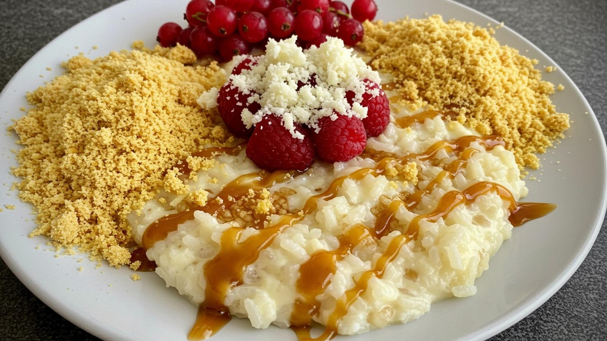Arroz doce cacio e pepe