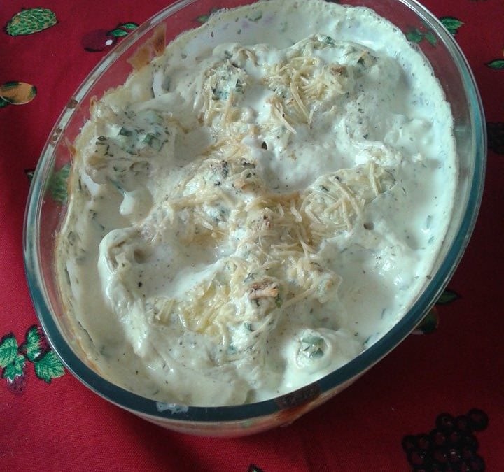 Couve-flor gratinada (Cris)