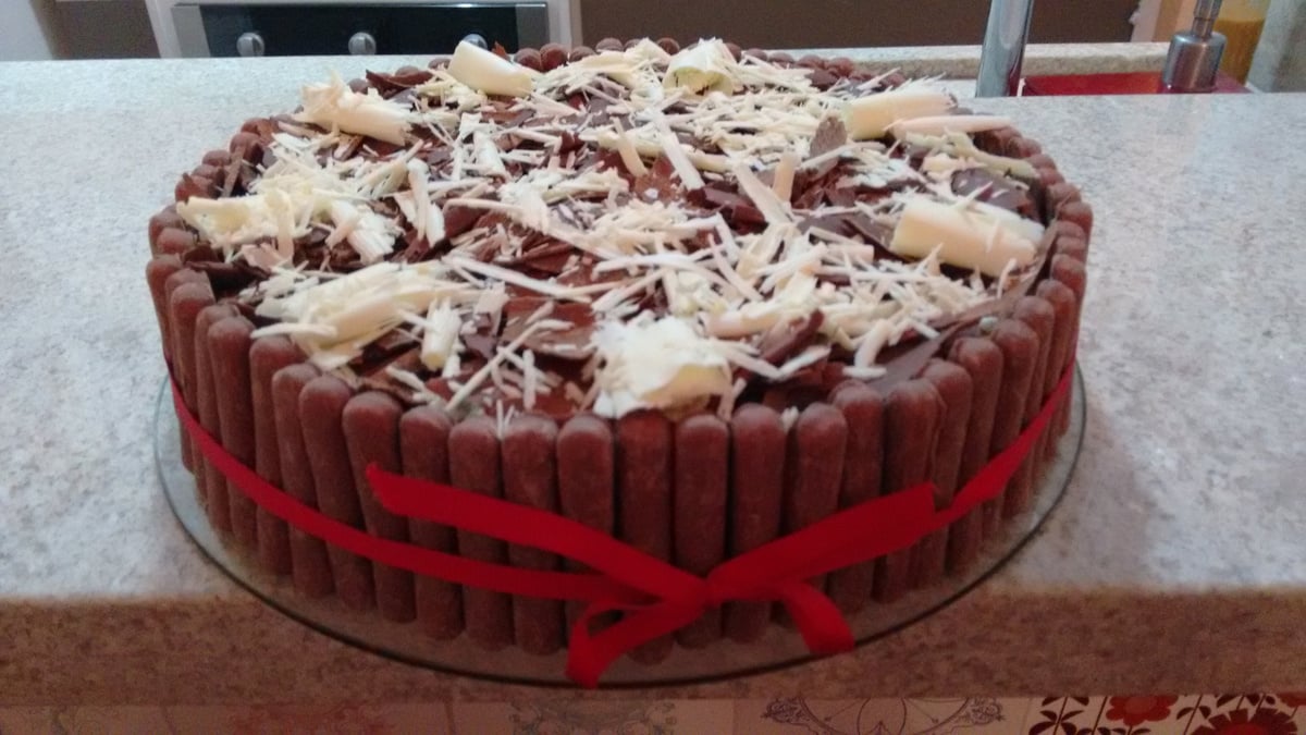 Pavê de maracujá e chocolate