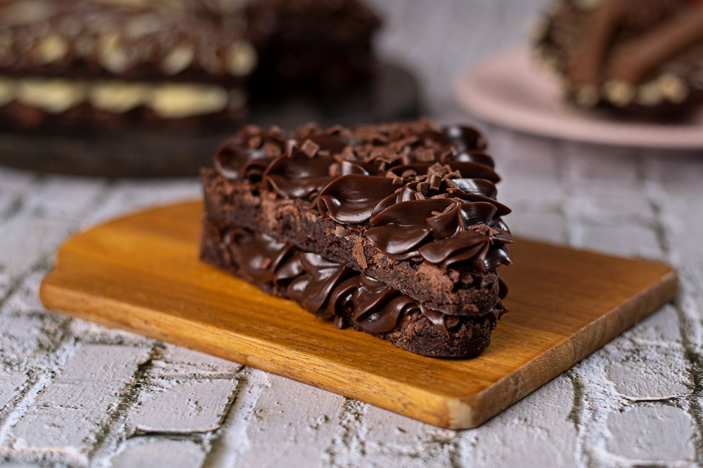 Brownie recheado fit