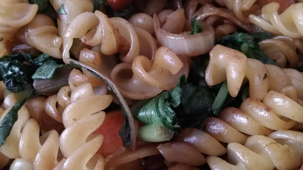 Macarrão com Taioba