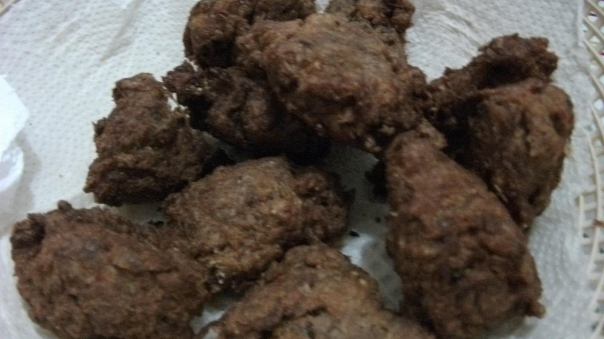 Bolinho de feijão e carne