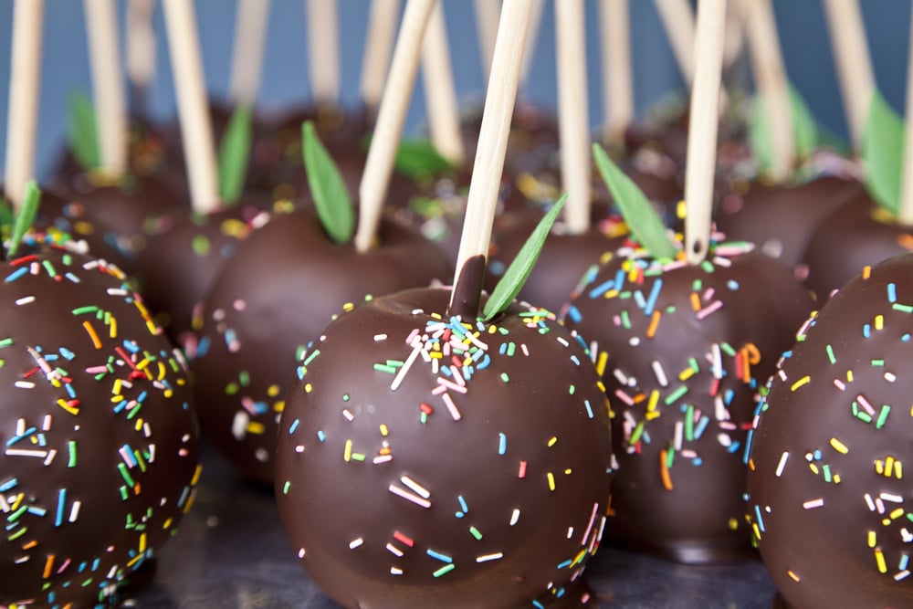 Maçã de chocolate