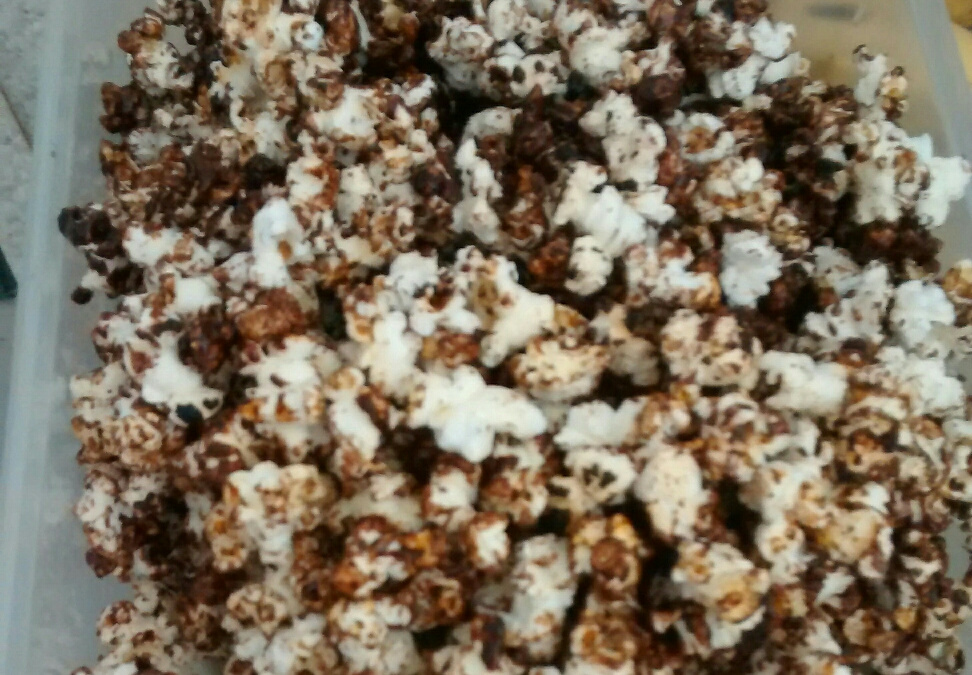 Pipoca doce de chocolate