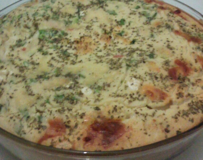 Torta de frango cremosa sem glúten