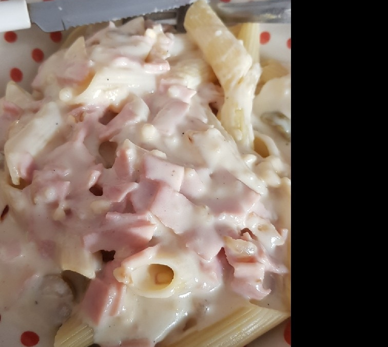 Macarrão de molho branco simples