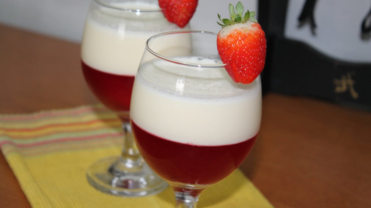 Gelatina com creme