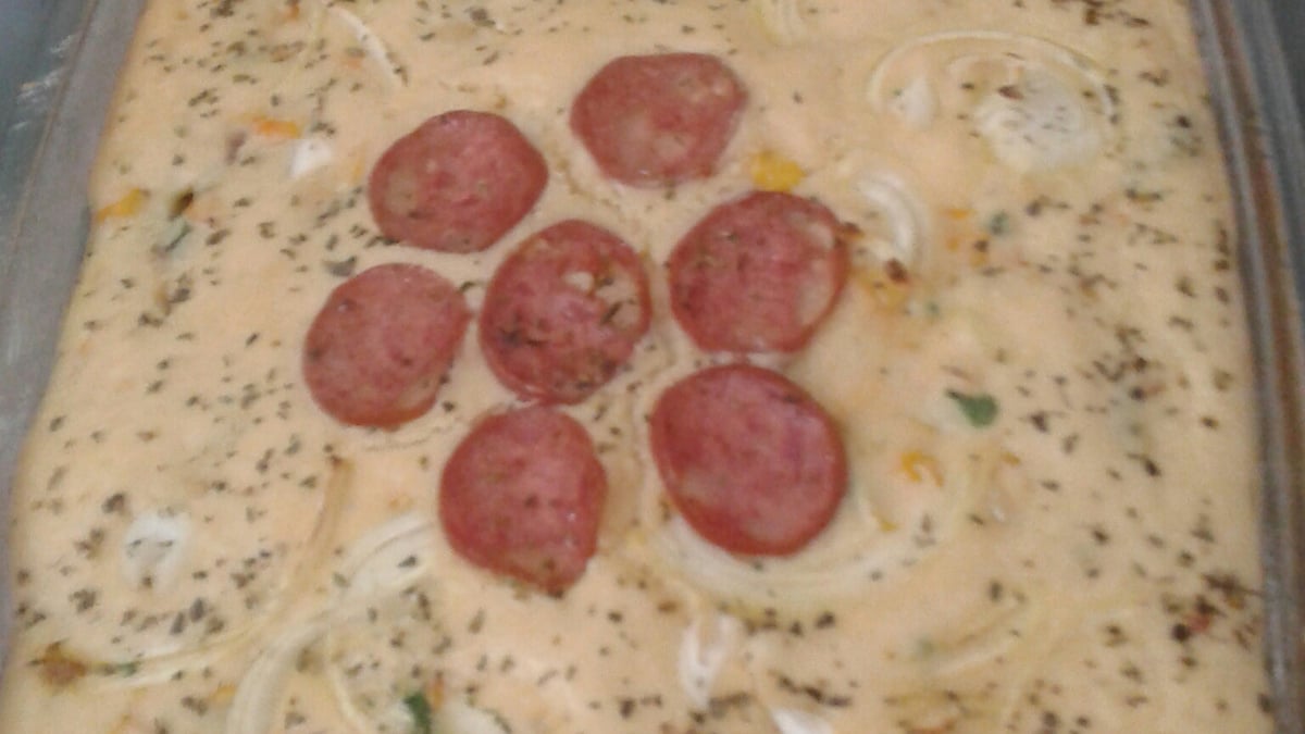 Torta de calabresa de liquidificador