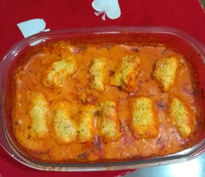 Frango recheado ao creme de milho