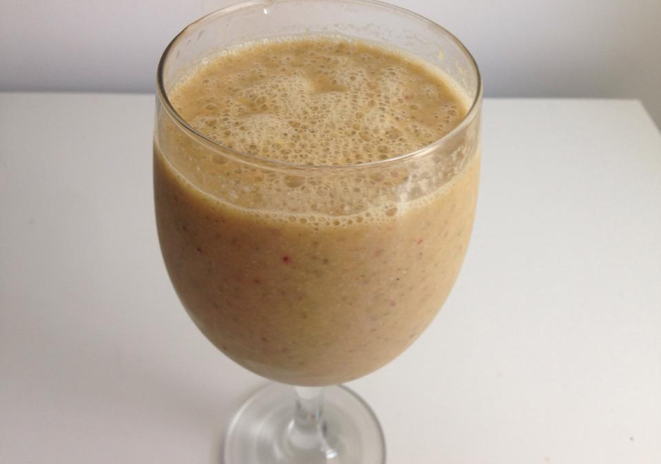 Batida de paçoca com sorvete de creme