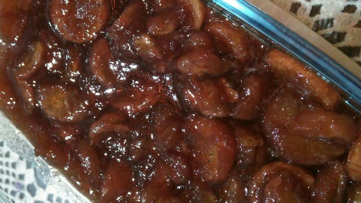 Receita chimia (doce) de banana (medida em porções)