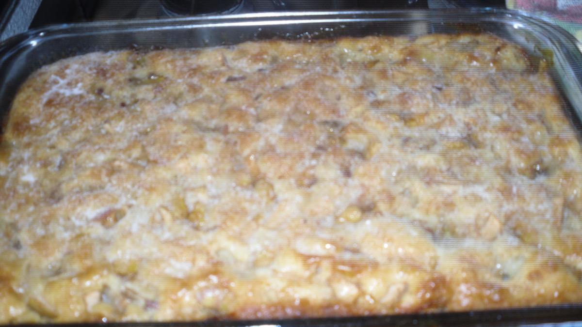 Torta de banana, maçã ou abacaxi