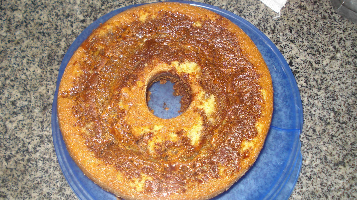 Bolo de fubá com canela no liquidificador