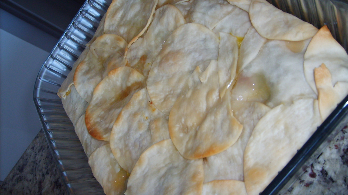 Torta de espinafre com massa de pastel