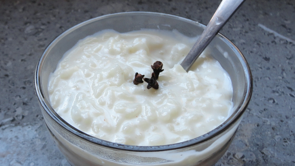 Aroz doce com leite em pó