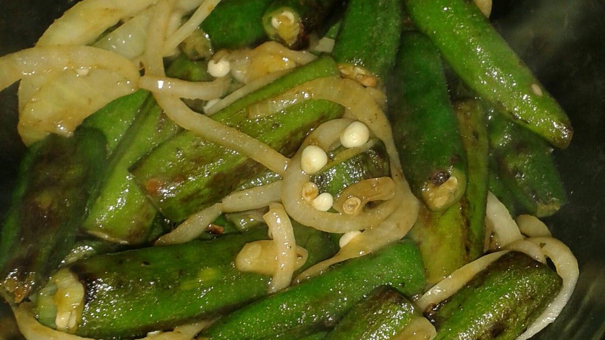 Quiabo frito