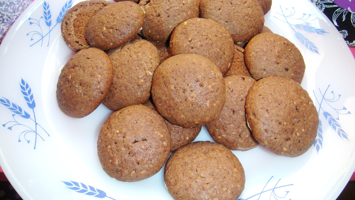 Biscoitos de chocolate e aveia