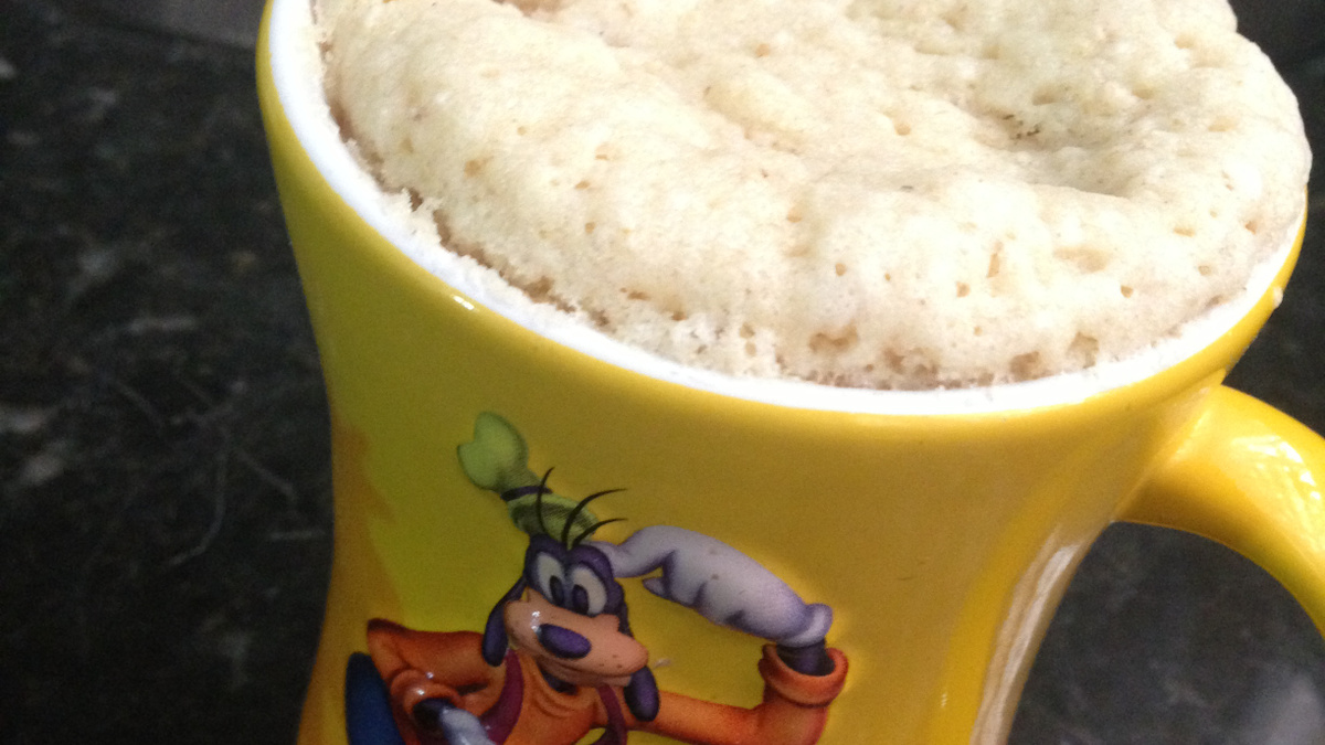 Bolo de caneca de aveia
