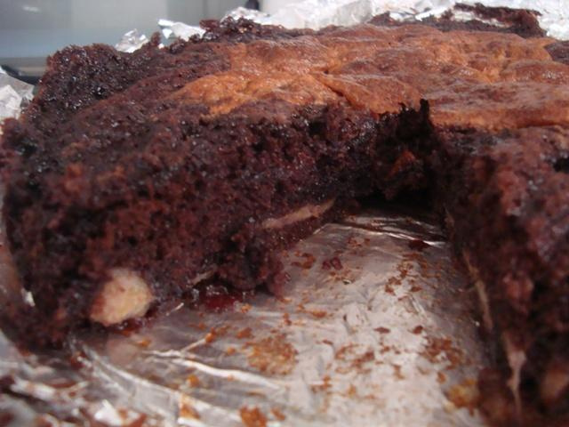 Bolo de chocolate com banana diferente