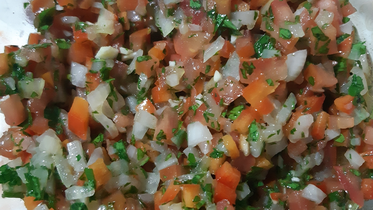 Vinagrete com salsinha