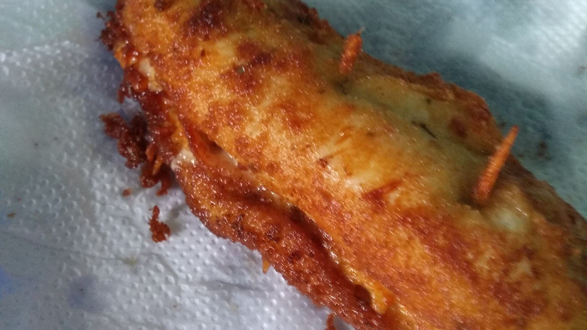 Bife de frango recheado