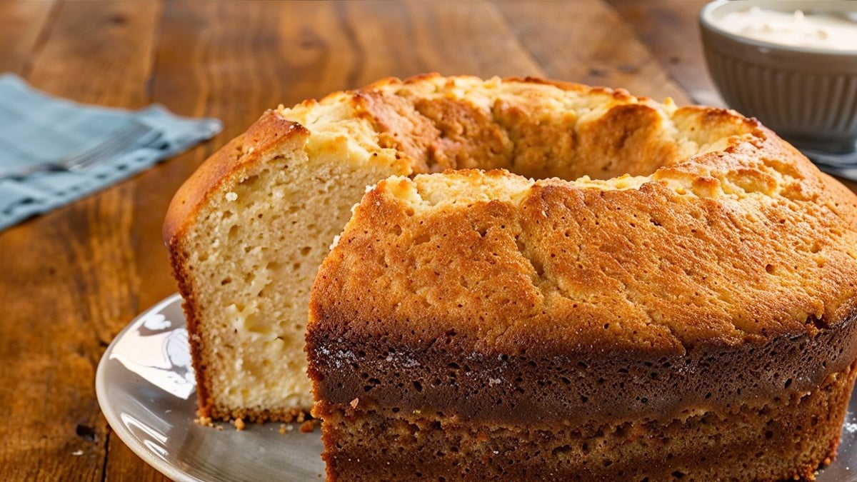 Bolo simples dourado