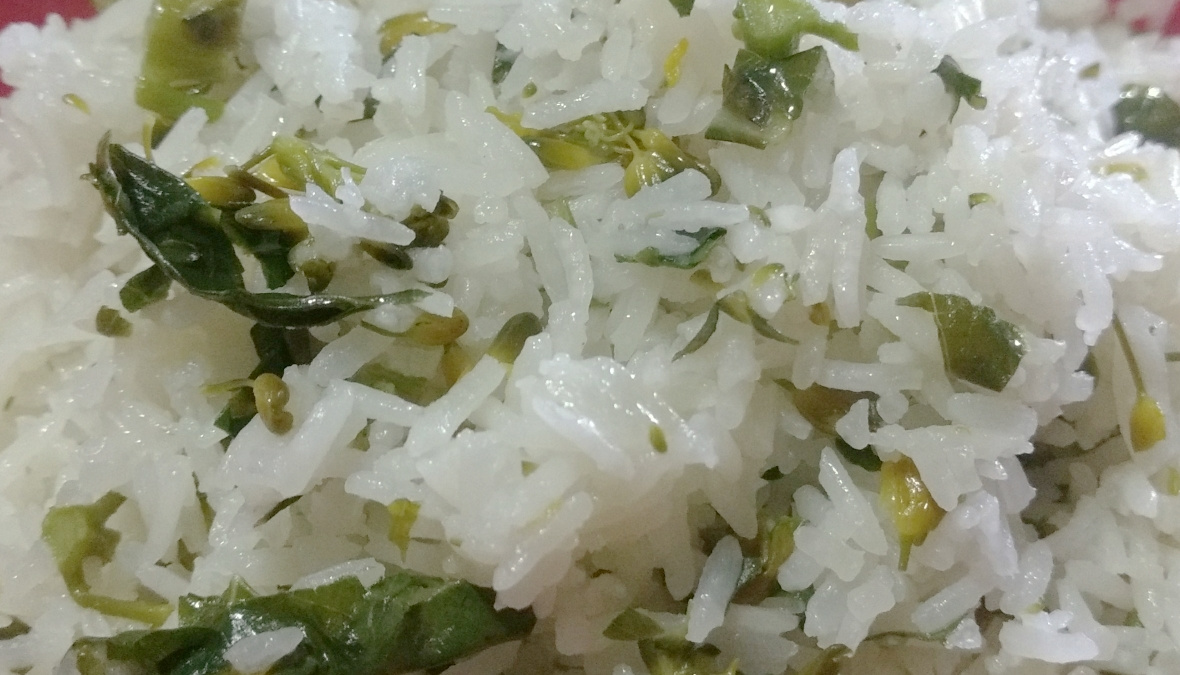 Arroz com brócolis