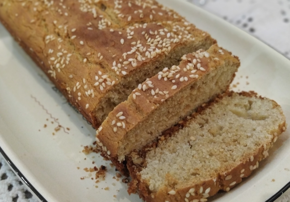 Pão sem glúten com farinha de arroz