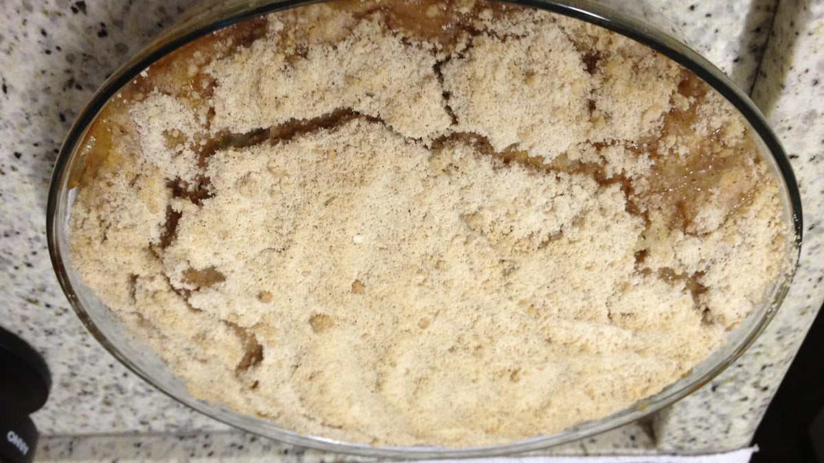 Bolo de banana com farofa