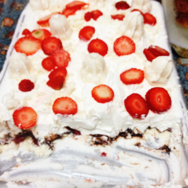 Merengue trufado de morango