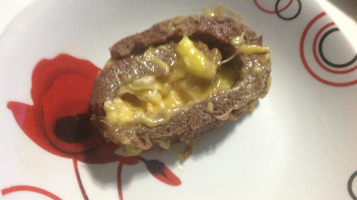 Rocambole de carne e purê de batatas