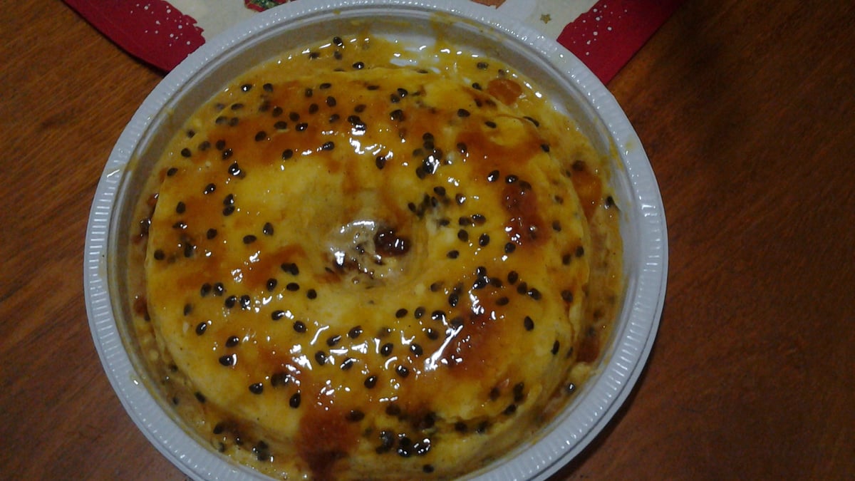 Pudim de musse de marácujá