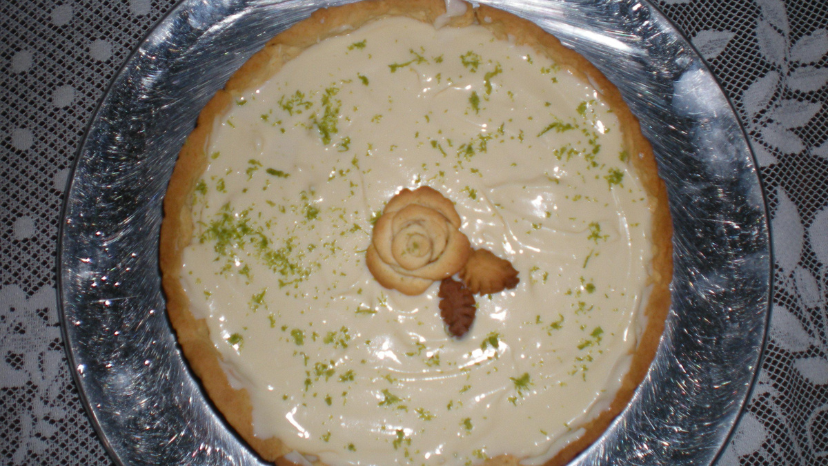 Torta de limão com chocolate branco