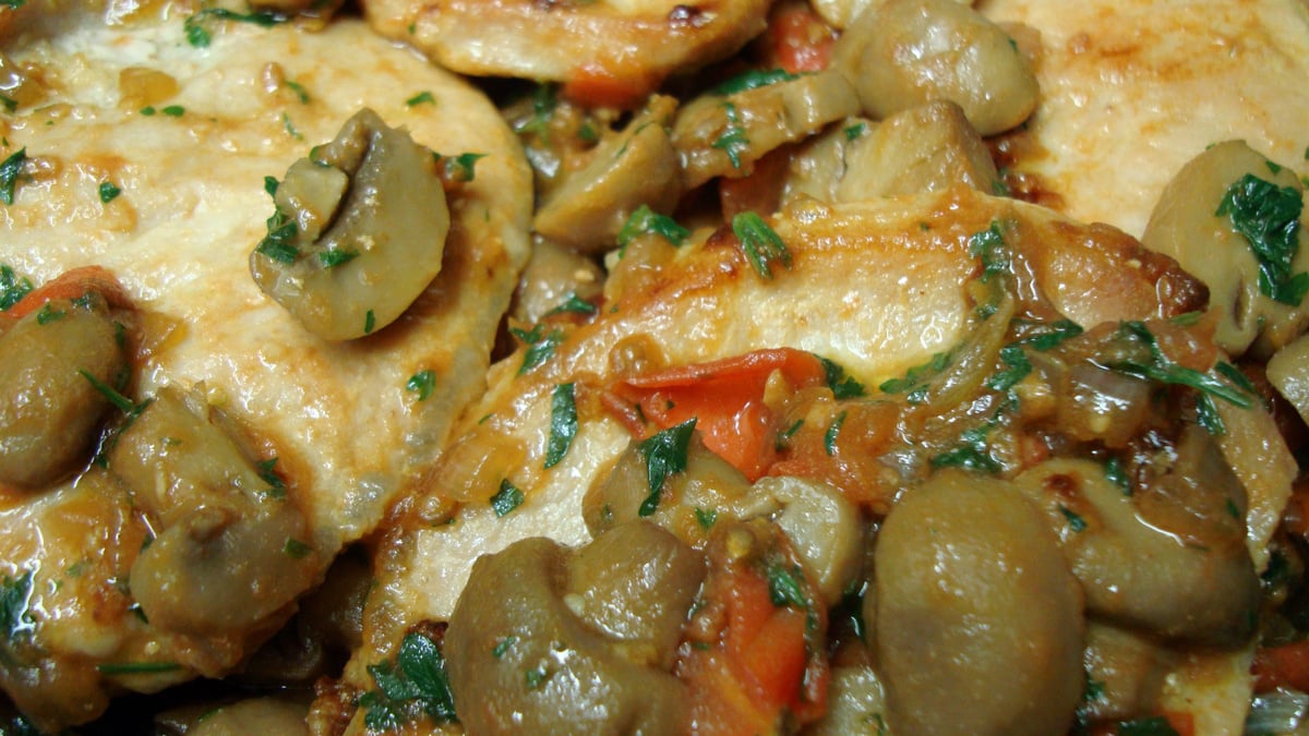 Filé de porco com champignon